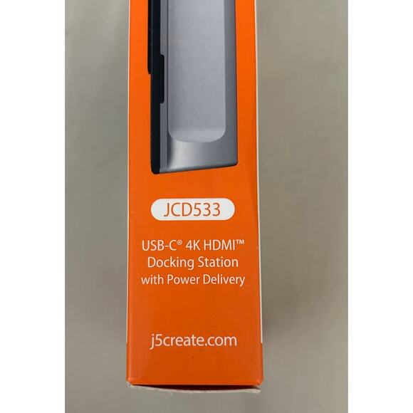 J5 Create JCD533 USB-C Docking Station – 4K HDMI Output, Power Delivery, Sealed - Picture 4 of 11
